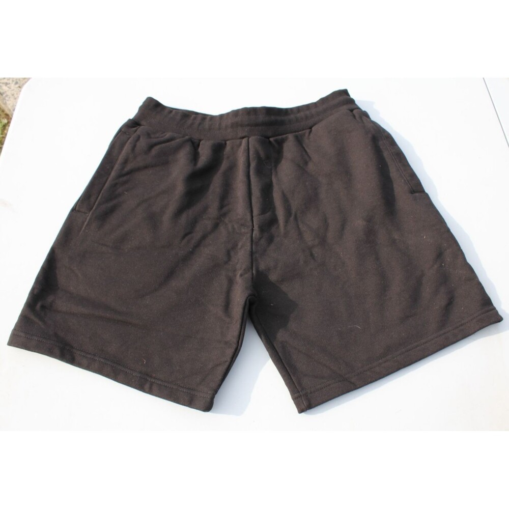 NEW Market Black Graphic Print Drawstring Elastic Waist Mens Shorts Size LARGE
